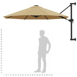 Зонт от солнца настенный VidaXL 44866 (Taupe) Thumb