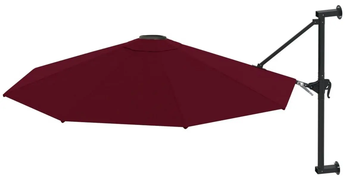 Umbrela de soare montata pe perete VidaXL 47298 (Burgundy)