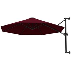 Umbrela de soare montata pe perete VidaXL 47298 (Burgundy) Thumb