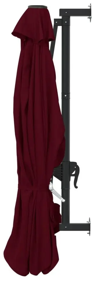 Umbrela de soare montata pe perete VidaXL 47298 (Burgundy)