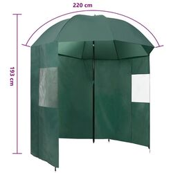 Umbrela de soare cu tent VidaXL 318835 (Green/Black) Thumb