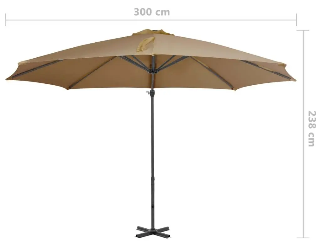 Зонт от солнца VidaXL 276334 (Taupe Grey)