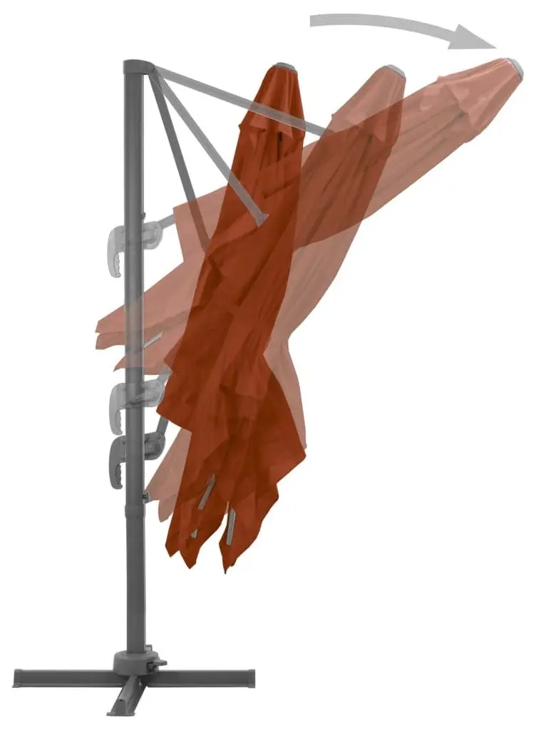 Umbrela de soare VidaXL 312316 (Terracotta)