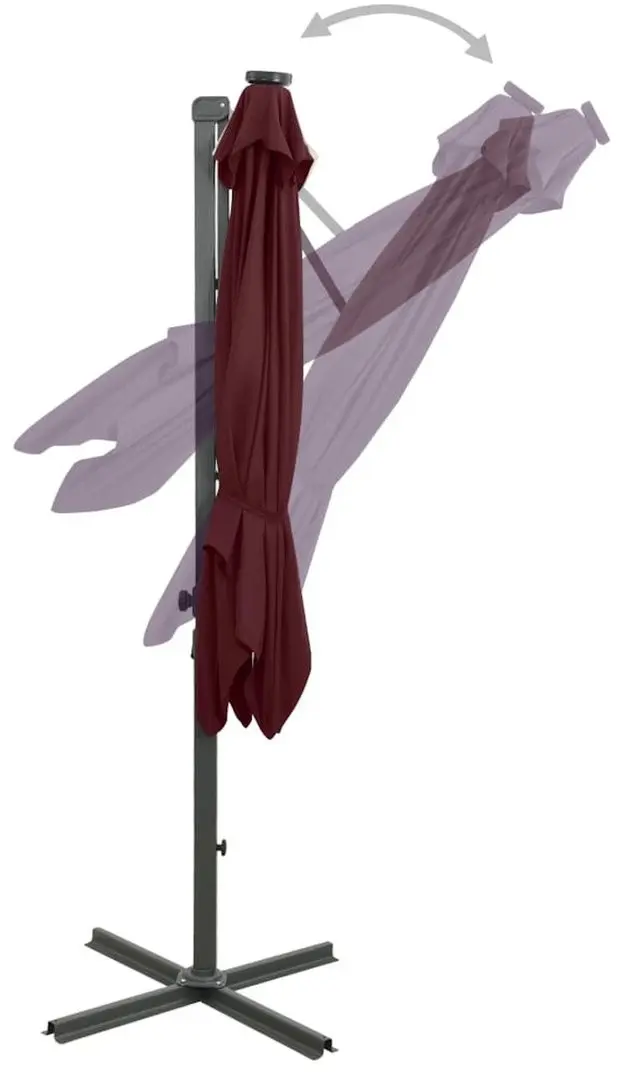 Umbrela de soare VidaXL 312326 (Burgundy Red)