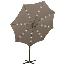 Зонт от солнца VidaXL 312339 LED (Taupe Grey) Thumb