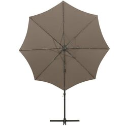 Зонт от солнца VidaXL 312339 LED (Taupe Grey) Thumb