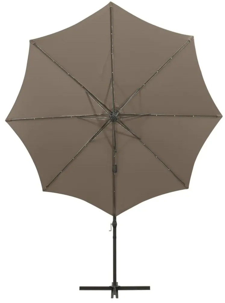 Зонт от солнца VidaXL 312339 LED (Taupe Grey)