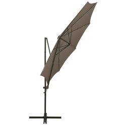 Зонт от солнца VidaXL 312339 LED (Taupe Grey) Thumb