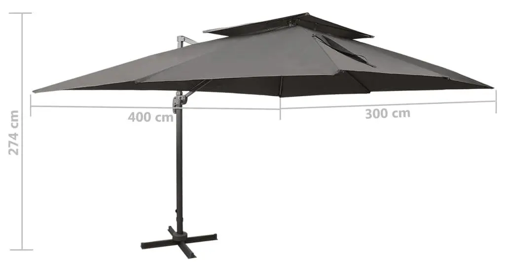 Зонт от солнца VidaXL 312373 (Anthracite)