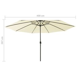 Зонт от солнца VidaXL 312530 LED (Sand) Thumb