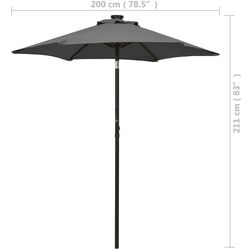 Umbrela de soare VidaXL 313559 LED (Anthracite) Thumb