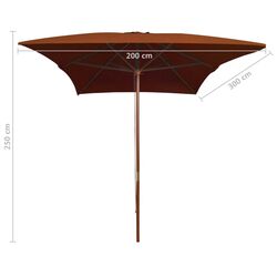 Umbrela de soare VidaXL 313759 (Terracotta) Thumb