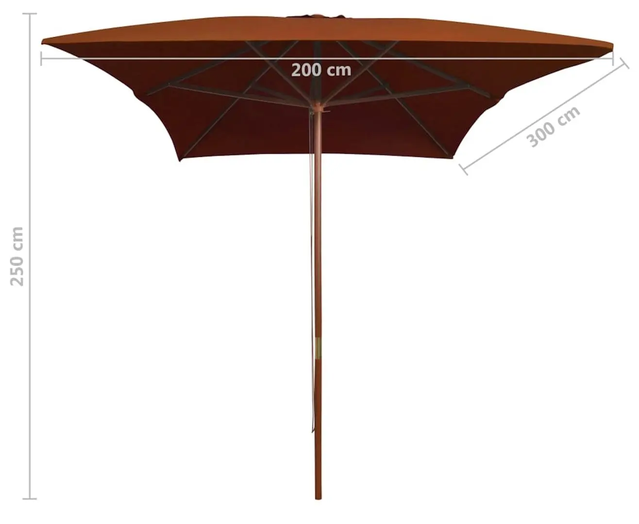 Umbrela de soare VidaXL 313759 (Terracotta) - 7