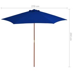 Umbrela de soare VidaXL 313763 (Bleu) Thumb