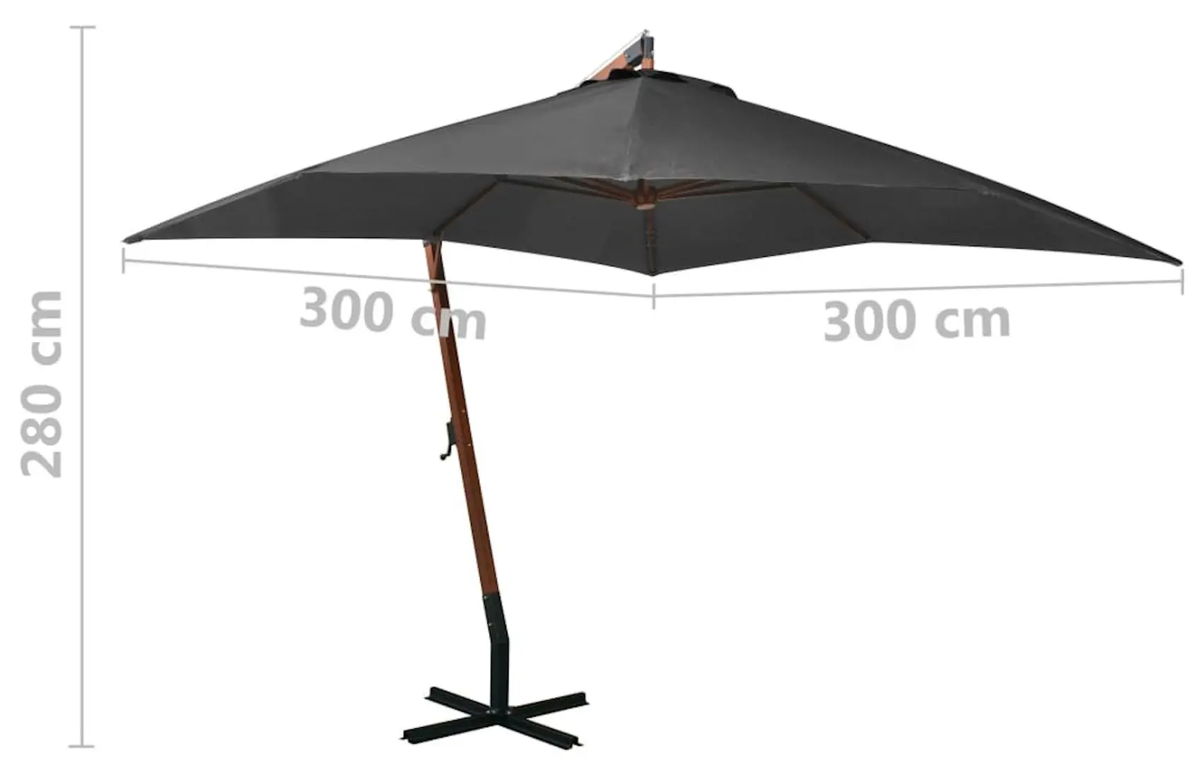 Umbrela de soare VidaXL 313774 (Anthracite)