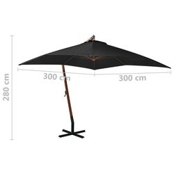 Зонт от солнца VidaXL 313778 (Black) Thumb