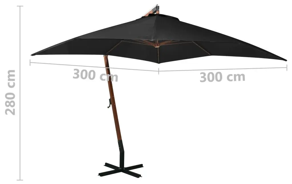 Зонт от солнца VidaXL 313778 (Black) - 8