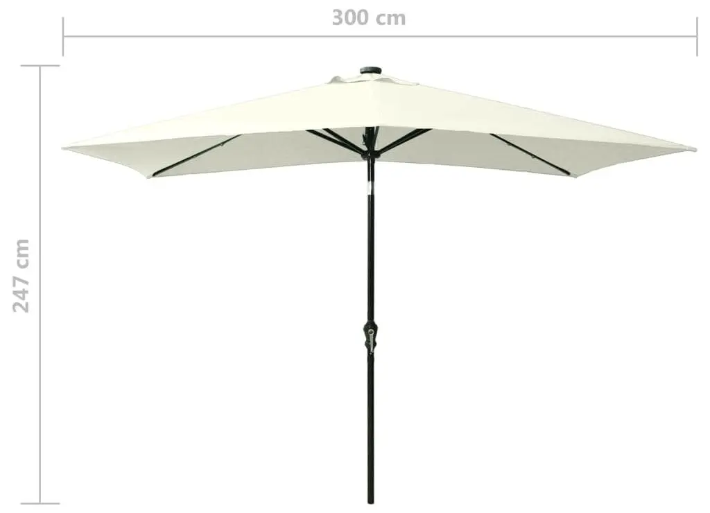Зонт от солнца VidaXL 313787 LED (Sand)