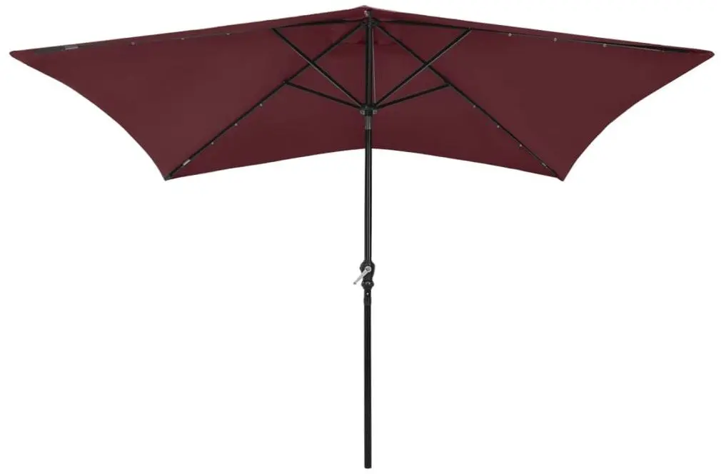 Зонт от солнца VidaXL 313790 LED (Burgundy)