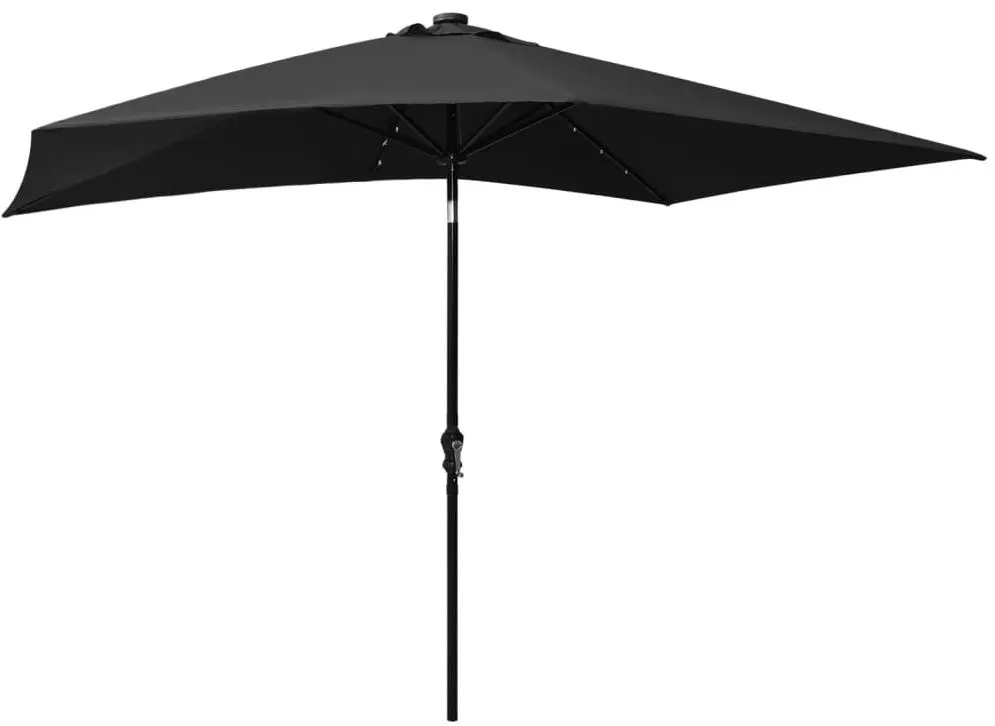 Umbrela de soare VidaXL 313792 LED (Black) - 4