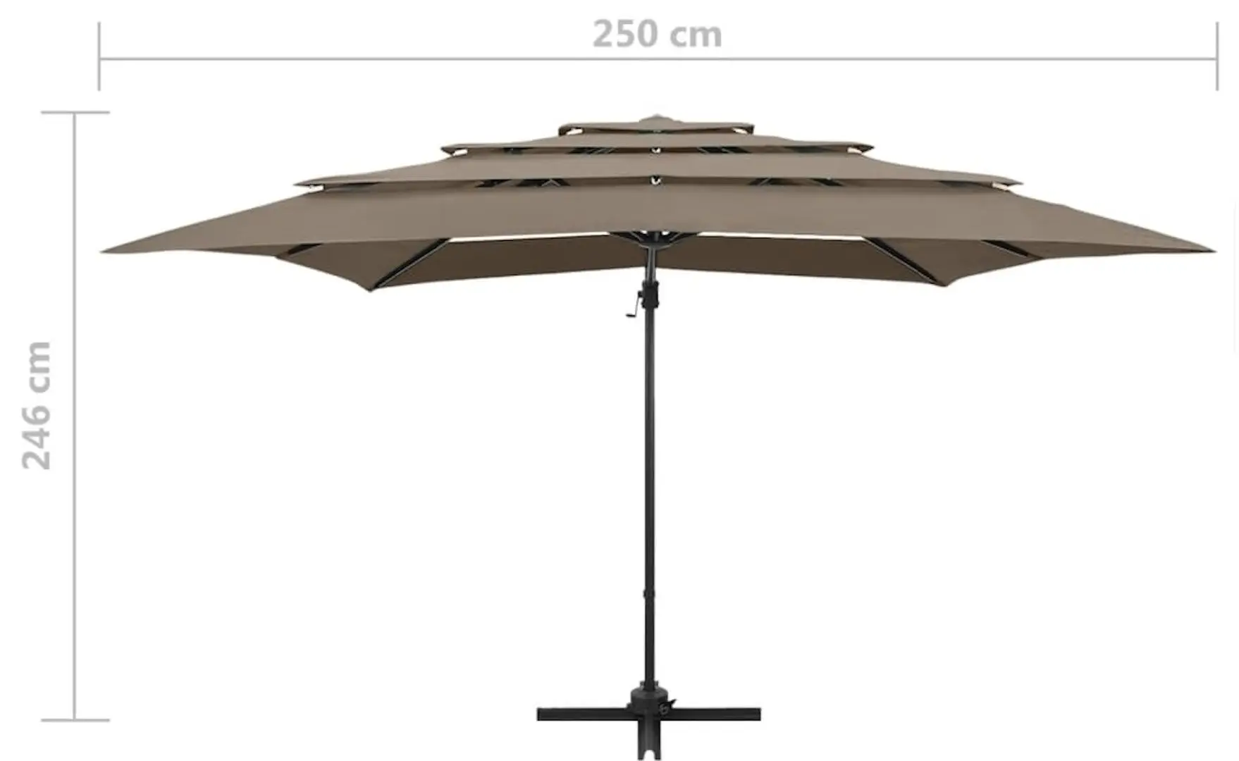 Зонт от солнца VidaXL 313823 (Taupe Grey)