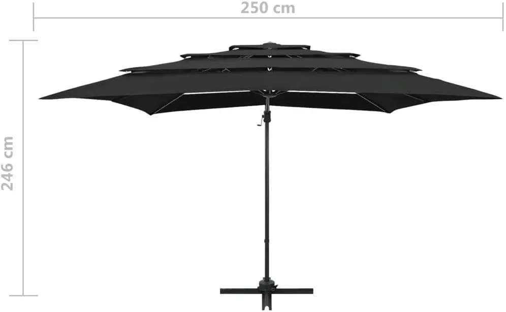 Зонт от солнца VidaXL 313826 (Black)