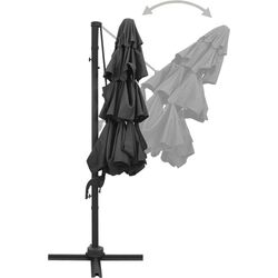 Umbrela de soare VidaXL 313830 (Black) Thumb