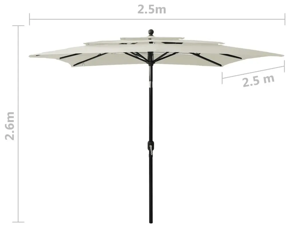 Umbrela de soare VidaXL 313836 (Sand)