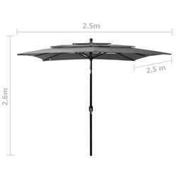 Umbrela de soare VidaXL 313838 (Anthracite) Thumb