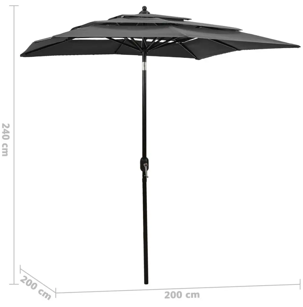 Зонт от солнца VidaXL 313846 (Anthracite) - 6