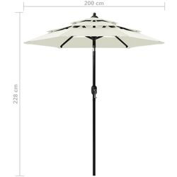 Umbrela de soare VidaXL 313852 (Sand) Thumb