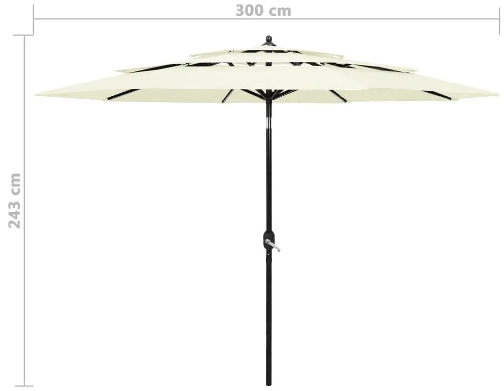 Umbrela de soare VidaXL 313868 (Sand)