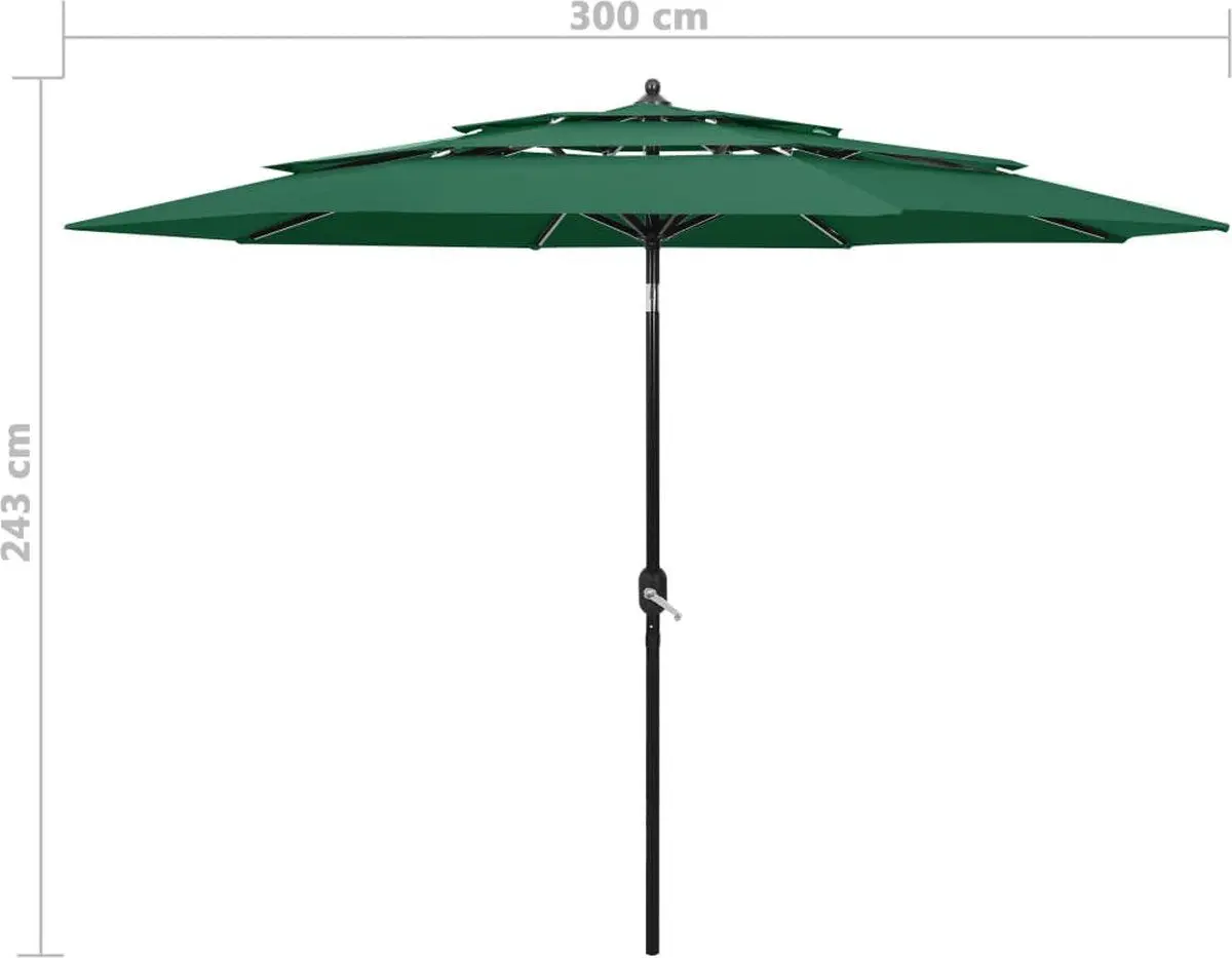 Зонт от солнца VidaXL 313869 (Green) - 7