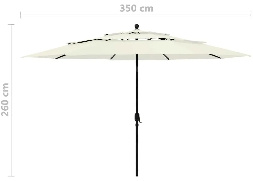 Зонт от солнца VidaXL 313876 (Sand) - 7