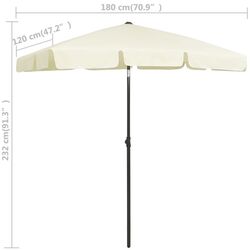 Umbrela de soare VidaXL 314719 (Sand Yellow) Thumb