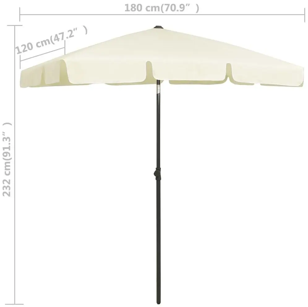 Umbrela de soare VidaXL 314719 (Sand Yellow) - 7