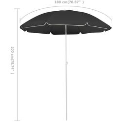 Umbrela de soare VidaXL 315539 (Anthracite) Thumb