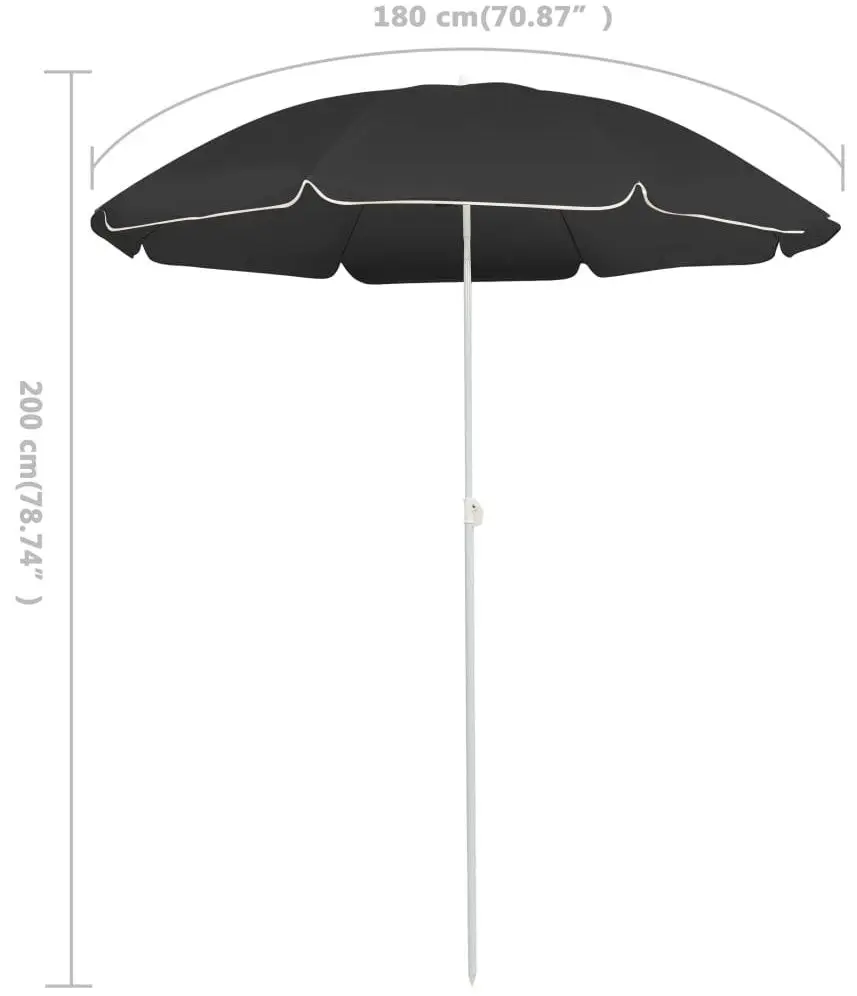 Umbrela de soare VidaXL 315539 (Anthracite) - 5