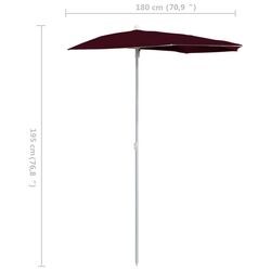 Umbrela de soare VidaXL 315563 (Red) Thumb