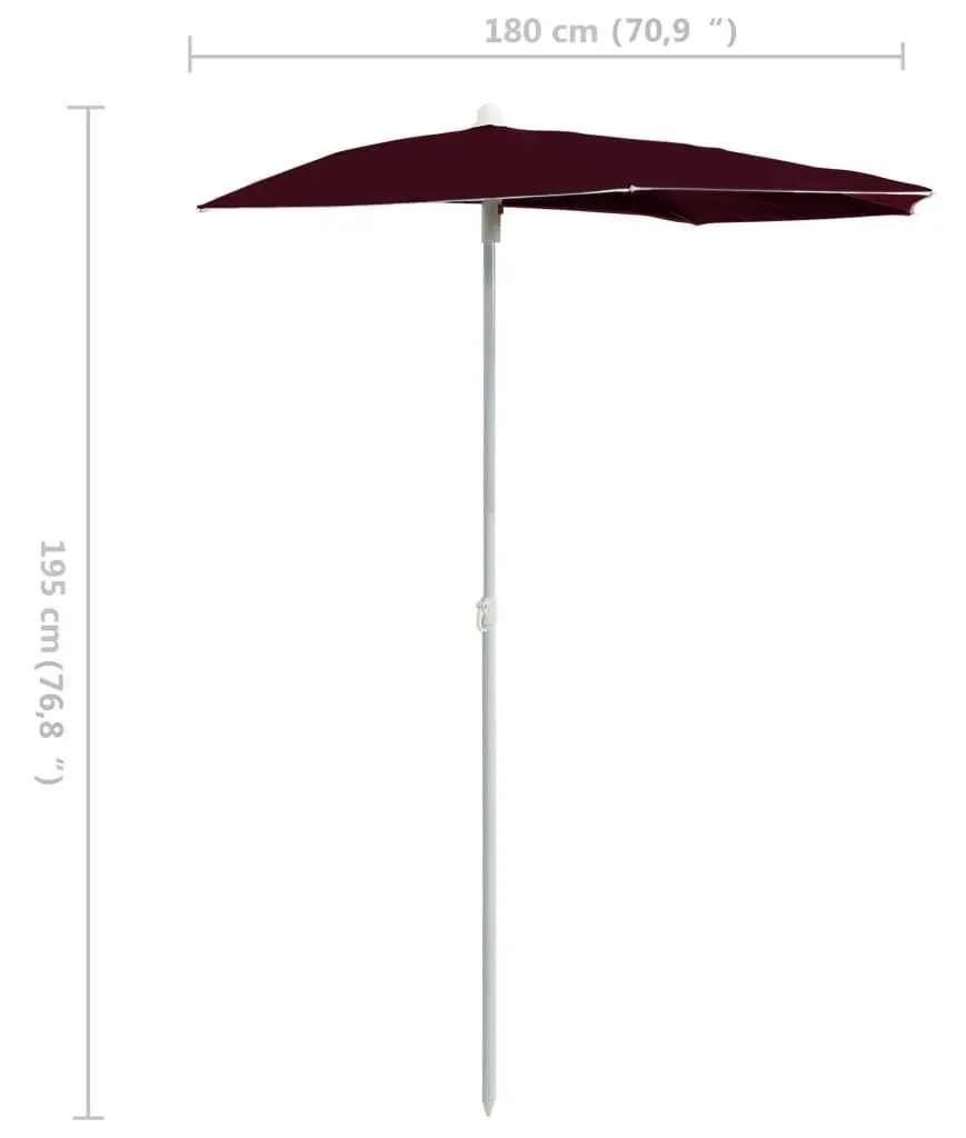 Umbrela de soare VidaXL 315563 (Red)