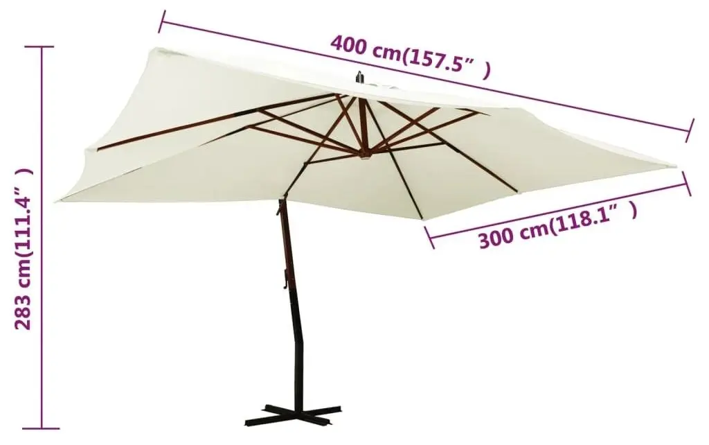 Зонт от солнца VidaXL 318429 (Sand)