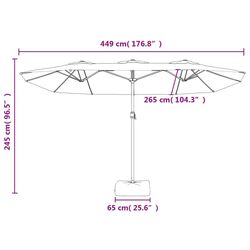 Зонт от солнца VidaXL 362953 (Sand White) Thumb