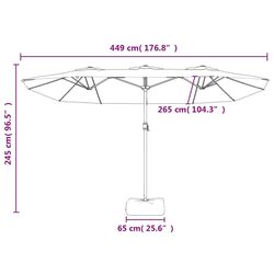 Umbrela de soare VidaXL 362955 (Anthracite) Thumb