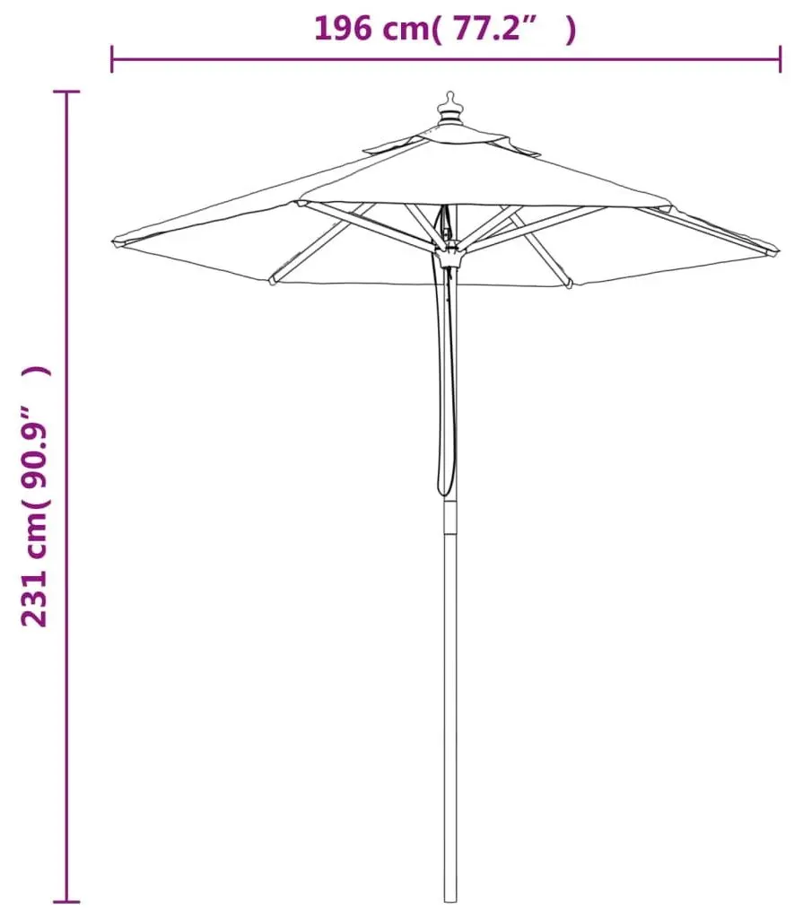 Зонт от солнца VidaXL 363159 (Sand) - 8