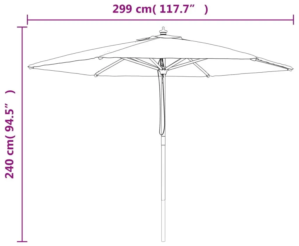Umbrela de soare VidaXL 363167 (Sand) - 8