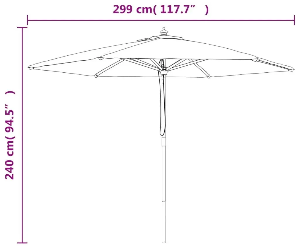 Umbrela de soare VidaXL 363170 (Taupe) - 8