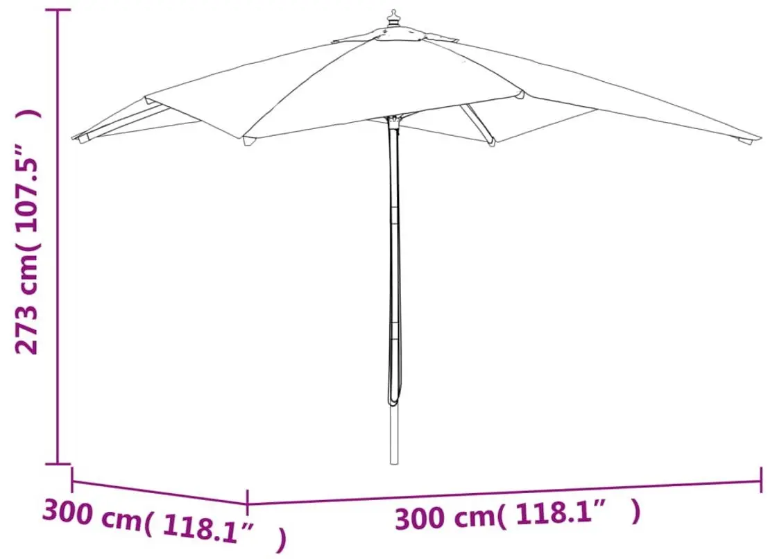 Umbrela de soare VidaXL 363191 (Sand)