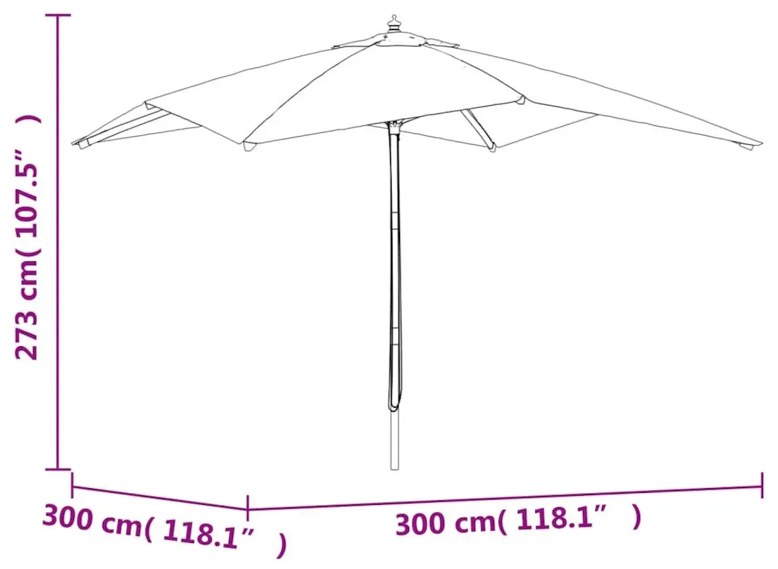 Umbrela de soare VidaXL 363192 (Green) - 7