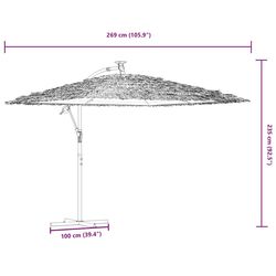 Umbrela de soare VidaXL 4005078 (Brown) Thumb