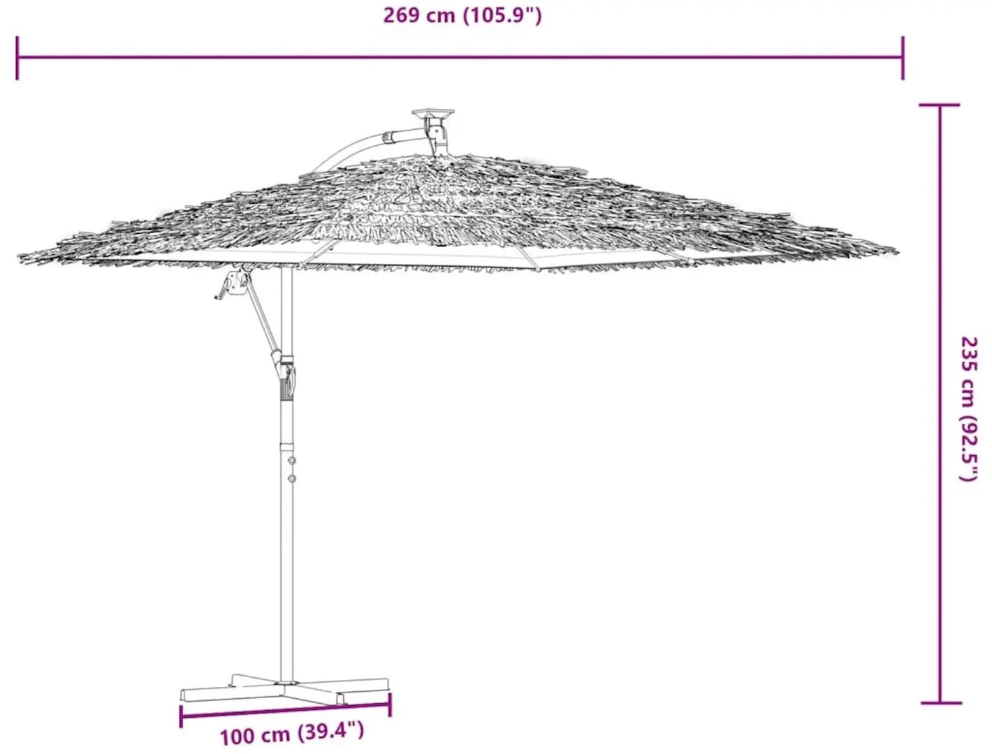 Зонт от солнца VidaXL 4005081 (White)